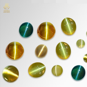 天然斯里兰卡金绿猫眼石裸石变色猫眼蜜糖色裸石戒面猫眼18k定制