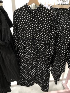 权小威日本代购 cdg 川久保玲 tricot 纯棉 后系扣 波点 连衣裙