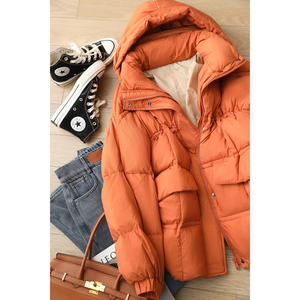 胖丁 岛国哑光防水面料90东隆白鹅绒蓬松轻盈厚实连帽羽绒服外套