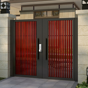 定制铁艺不锈钢庭院门别墅单双开门农村入户大门自建房铁艺院墙门