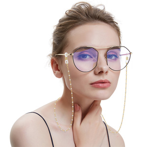 珍珠金属眼镜链口罩绳时尚简约眼镜装饰墨镜眼镜挂脖防掉链子新款