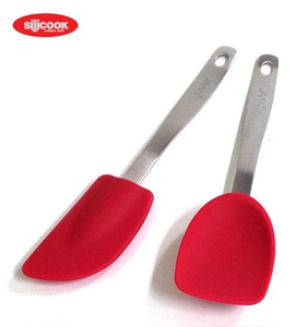 韩国原装进口 正品 烹饪厨具 硅胶铲子 木铲 炒勺 2种套装
