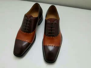 正品 代购 ferre 正装 男式 拼接 皮鞋 断码 皮底 特价