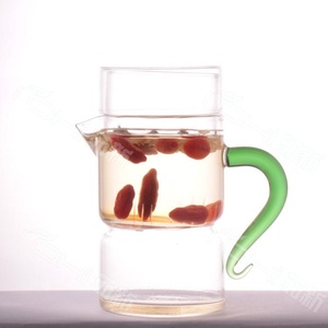 包邮聪明泡茶器红茶杯茶具过滤耐热透明玻璃杯茶壶飘逸杯280ml