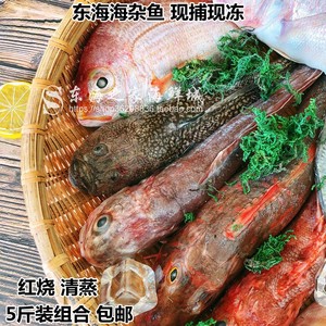 包邮5斤装组合海杂鱼新鲜冷冻水产品海鲜鱼类深海鱼少刺无冰衣