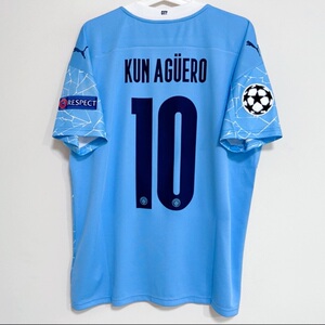 彪马 曼城 20/21赛季 球迷版 主场短袖 阿圭罗球衣 757058-01