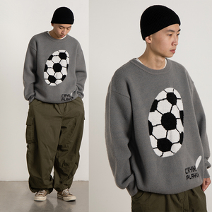 cryingcenter我爱踢足球 红灰超密度毛衣哭喊中心