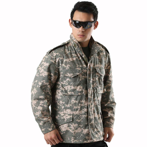 户外军迷美国ACU迷彩外贸韩版M65风衣外套冬装保暖军大衣棉服男式