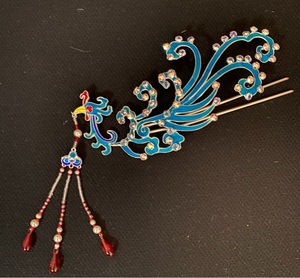 铜镀银胎点翠偏凤 戏曲头饰,全新全新全新,识货的来,不议价