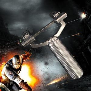 正品钢铁侠弹弓扁皮竞技版疾风不锈钢专业户外精准速度快