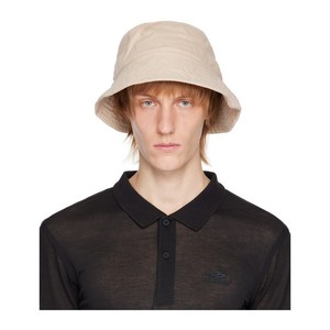 balenciaga/巴黎世家男士做旧棉米色徽标牛仔渔夫帽 230102ss2136