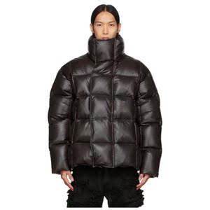 givenchy/纪梵希男士小羊皮棕色翻领羽绒夹克 211213ss3339