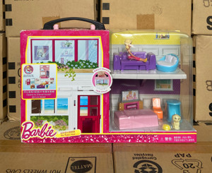 Barbie迷你小芭比娃娃甜甜屋公主过家家大别墅豪宅套装玩具 DWJ98
