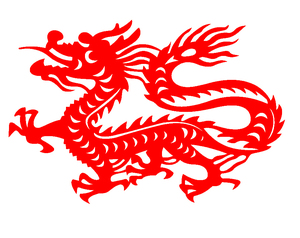 十二生肖动物宣纸剪纸儿童剪纸学校窗花镂空生肖8-5龙