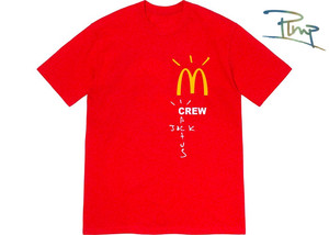 travis scott x mcdonalds crew t-shirt 麦当劳联名短袖t恤20fw
