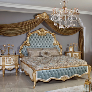 高端定制别墅欧式奢华实木雕花婚床法式新款艺术公主床贵族双人床