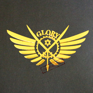 《全职高手》队徽金属帖 荣耀霸图蓝雨兴欣动漫金色手机贴纸30mm