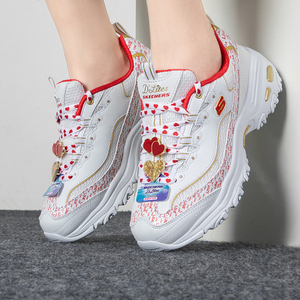 斯凯奇女鞋熊猫鞋红色