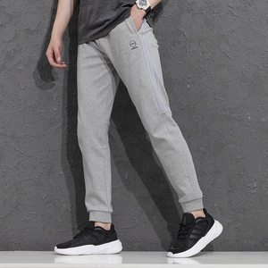 Adidas阿迪达斯官网neo男子运动休闲裤宽松灰色收口长裤HZ2431