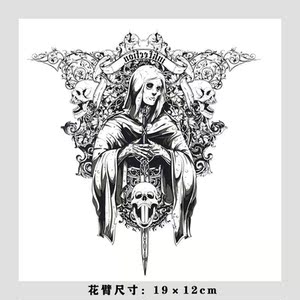 上帝之剑图腾花臂纹身贴欧美防水男女持久韩国手臂大腿霸气贴纸