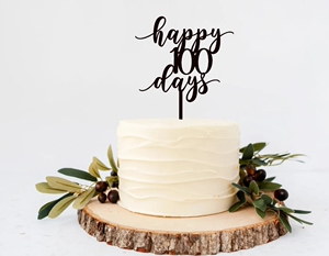 happy 100 days baby celebration宝宝百日纪念蛋糕插牌100天装饰