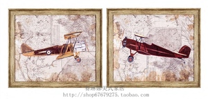 画 塑料边框配玻璃飞机挂画两款 客厅墙画 装饰画 壁画 挂画客厅