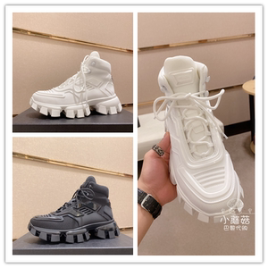 prada普拉达机器人厚底高帮系带休闲防滑男女同款情侣鞋 cbt