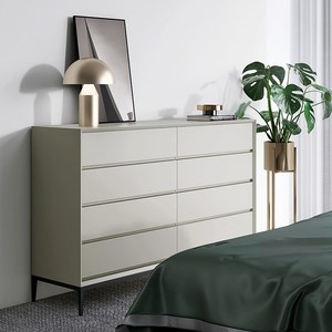 索菲亚意式极简八斗柜烤漆简约现代客厅实木储物餐边柜卧室床尾收