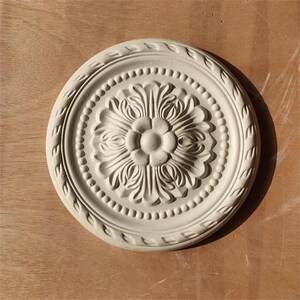 欧式石膏灯盘法式雕花立体浮雕客厅背景墙装饰角花简约吊顶圆形