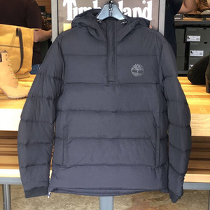 纽约大宝 timberland/添柏岚 男士纯色logo半拉链羽绒服a1la4