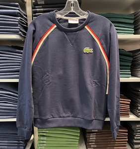 法国产 纽约大宝 lacoste/法国鳄鱼女士秋季套头圆领休闲长袖卫衣