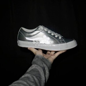 国现 converse 匡威 小花联名反光休闲板鞋