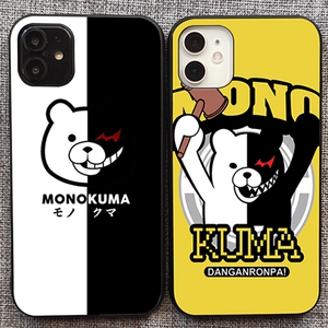 iphone12 pro max xr 8plus 弹丸论破 黑白熊 动漫 玻璃手机壳
