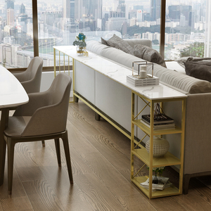 客厅沙发后背床头床边柜长条柜暖气架子靠墙窄置物架多层收纳轻奢