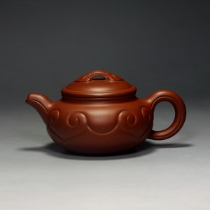 国家级高工沈锡芬红皮龙160cc【仿古如意】吉祥如意紫砂壶 已转让