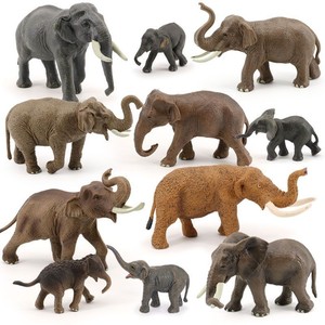 儿童实心仿真野生动物模型非洲象猛犸象大象玩具套装早教科教摆件