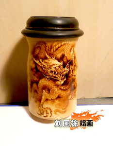 刘国栋烙画虫具葫芦飞龙图案定做样品