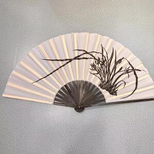 韩国进口扇子朝鲜族男士舞蹈扇子手工画竹扇子长39cmh-p03018
