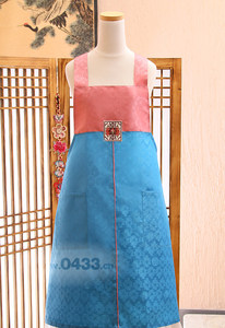 韩国围裙可爱韩版90后家用厨房个性时尚双层定制logo印字工作服01