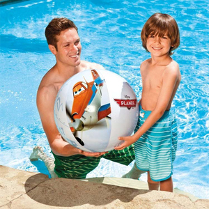 迪士尼沙滩球汽车飞机总动员儿童游泳充气水上玩具成人戏水手拍球