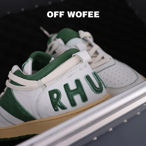 新款rhudelow低帮鞋板鞋小众ins潮鞋美式复古做旧运动鞋字母男鞋