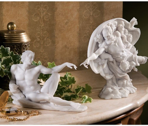 玩品 进口米开朗基罗梵蒂冈上帝与亚当雕塑雕像摆件设工艺装饰品