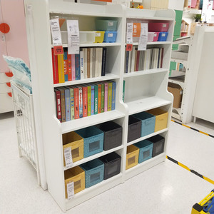 西安宜家达里帕书架儿童房书柜简约北欧开放式书橱白色储物整理柜