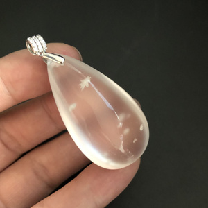 新品包邮 缅甸水沫玉吊坠水沫子水滴玉挂件 女款无事牌
