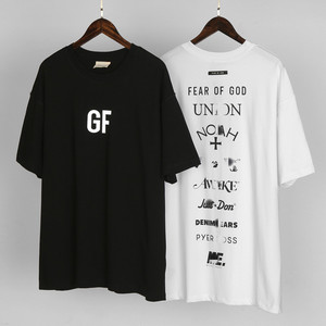 正确版 fog九方联名gf慈善限定款 fear of god ow高街男女短袖t恤