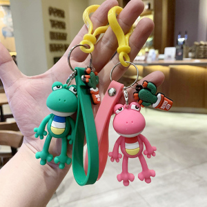 钥匙扣女ins网红书包长腿青蛙小挂件可爱创意钥匙圈环钥匙链挂饰