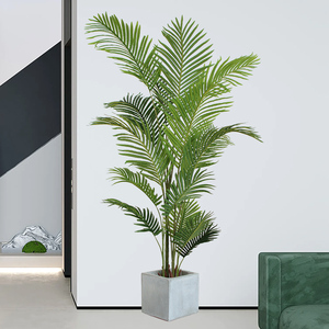 高端轻奢仿真绿植散尾葵造景假植物装饰室内盆栽客厅塑料花大型树