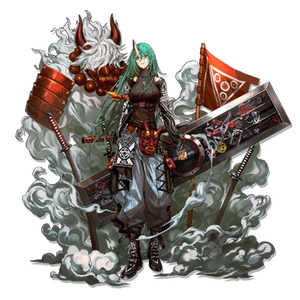 明日方舟星熊 狩标浪人 角 头饰cosplay道具武器 盾牌定制 可转动