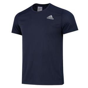 阿迪达斯短袖男装 2024春季新款运动半袖速干蓝色T恤体恤