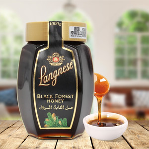 德国琅尼斯黑森林蜂蜜1KG玻璃瓶装松树蜂蜜 香气浓郁